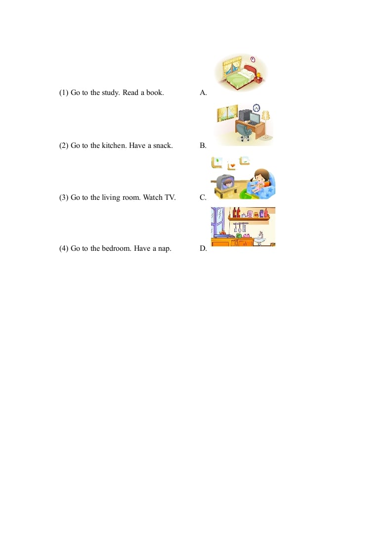图片[2]-四年级英语上册Unit4_A_Let’s_learn同步习题（人教版一起点）-学习资料站