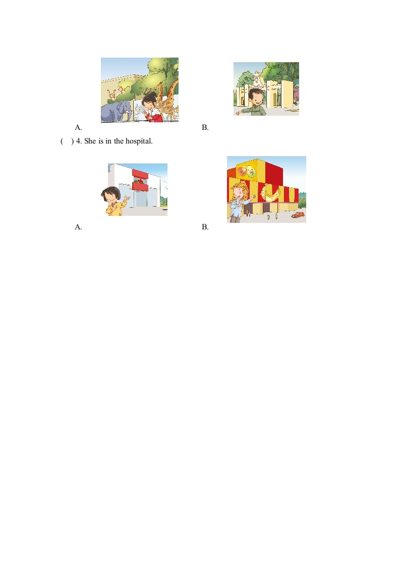 图片[3]-二年级英语上册Unit4_单元测试卷（人教版一起点）-学习资料站