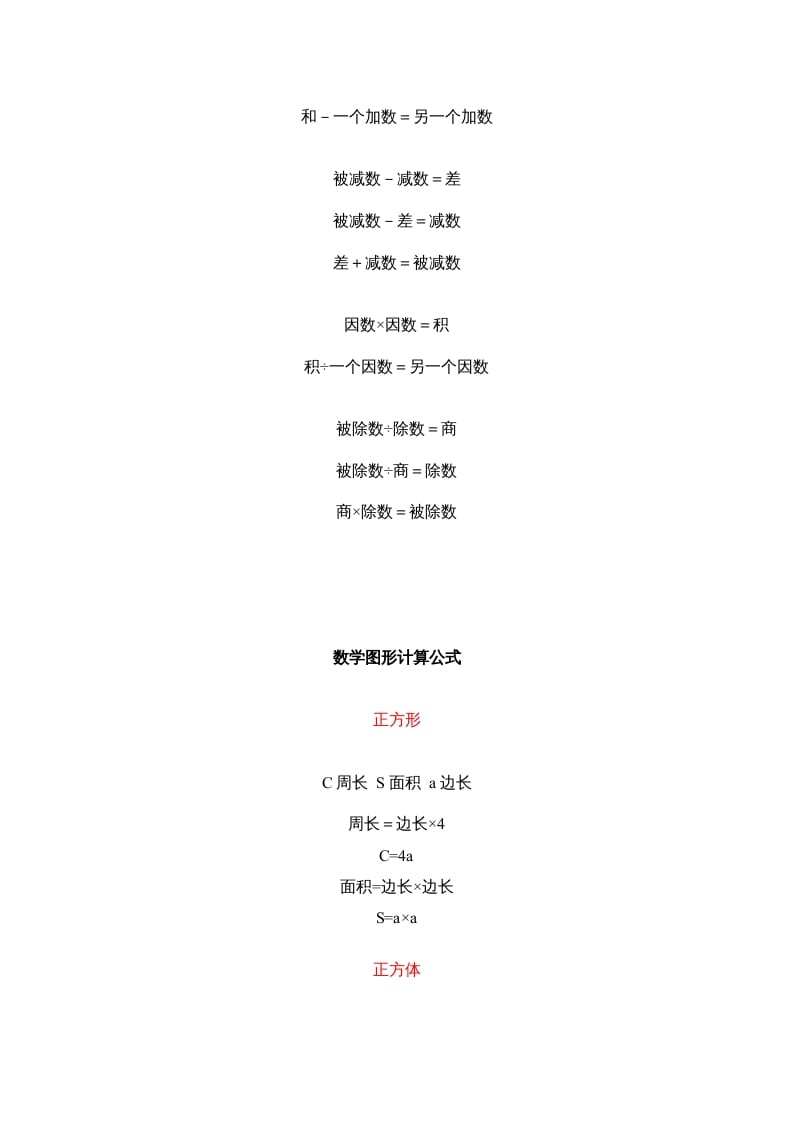 图片[2]-五年级数学下册小学一到六年级关系式及公式-学习资料站