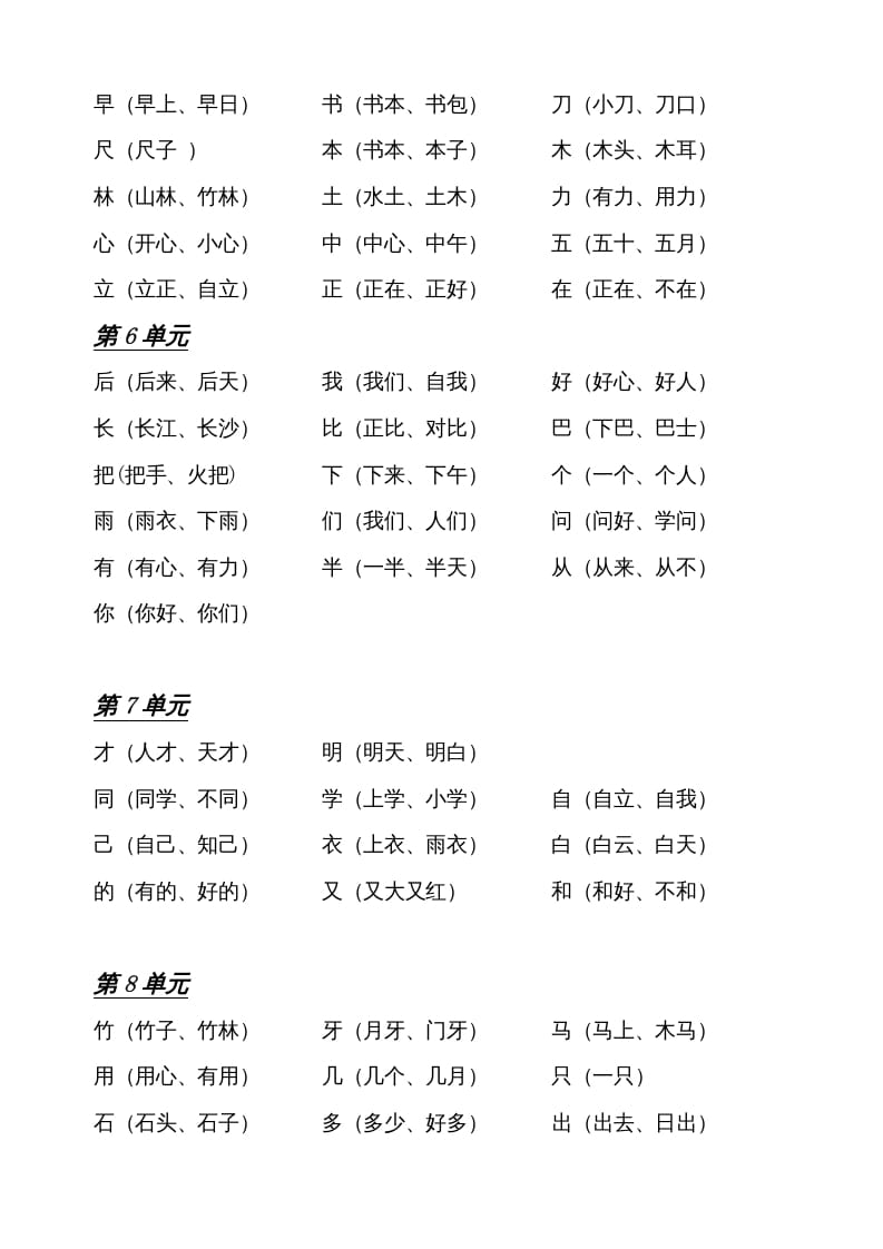 图片[3]-一年级语文上册2016小学期末复习资料(四)11页（部编版）-学习资料站