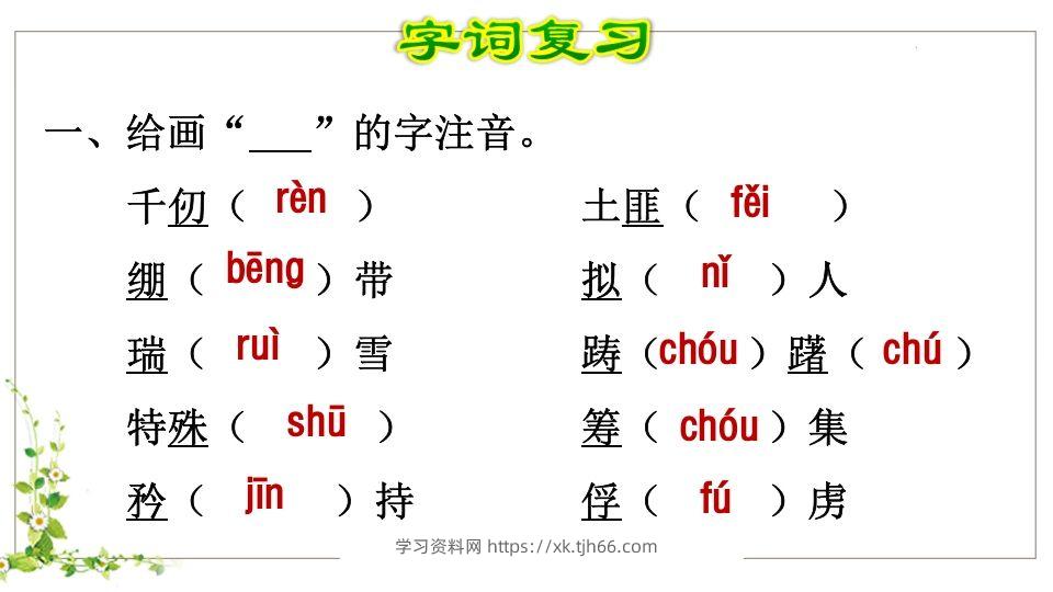 图片[2]-五年级语文下册第4单元知识点课件（部编版）-学习资料站