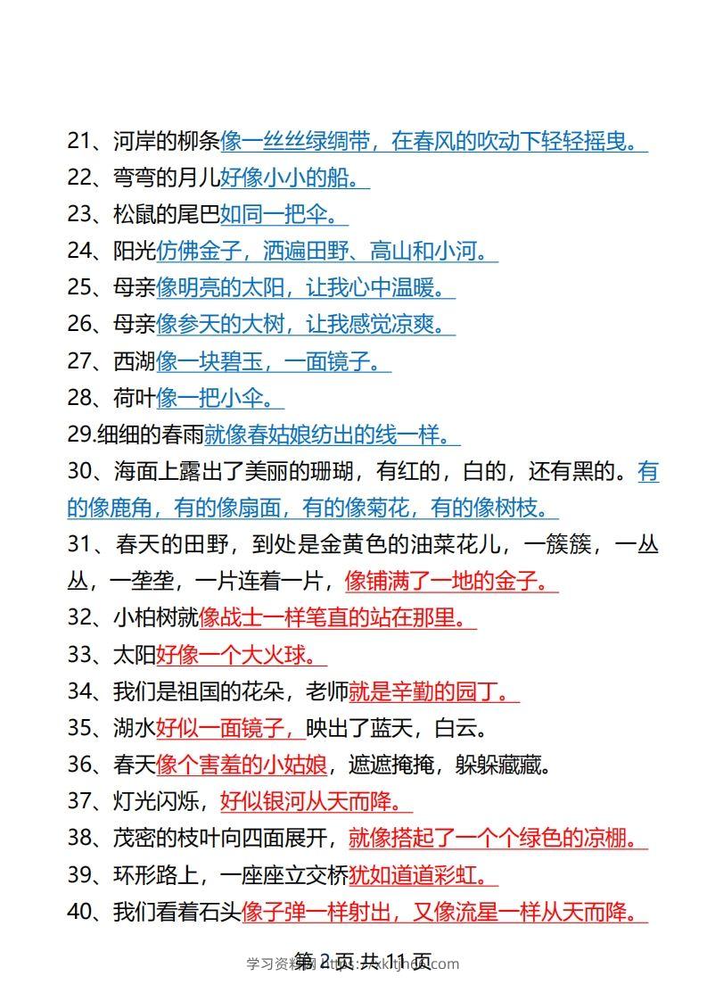 图片[2]-二年级语文下册仿写汇总1-学习资料站