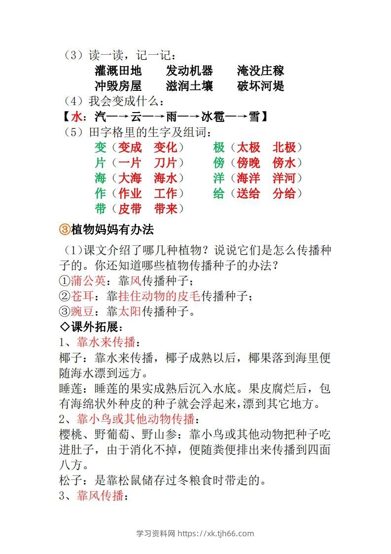 图片[2]-二年级上册语文全册重点知识点汇总-学习资料站