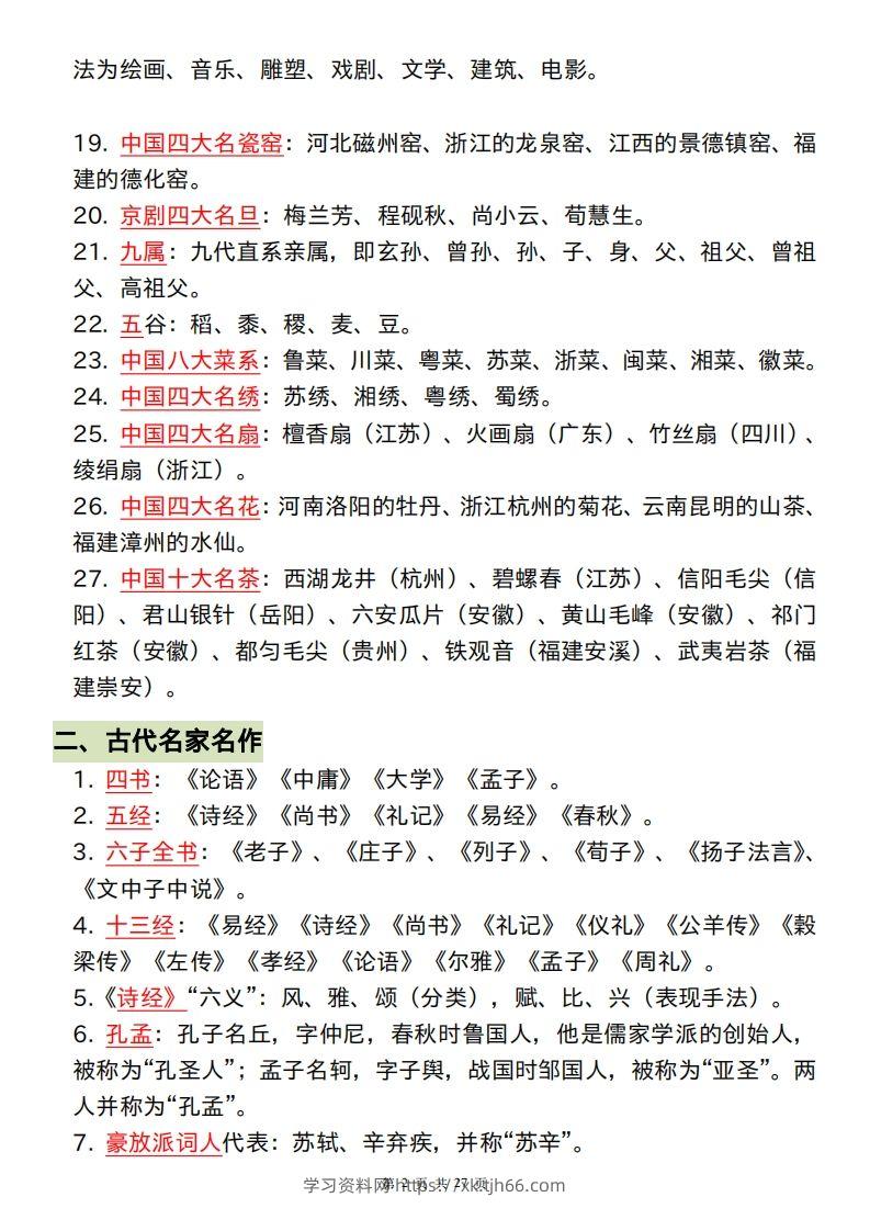 图片[2]-六下语文小学阶段必背的328个文学常识和古诗词-学习资料站
